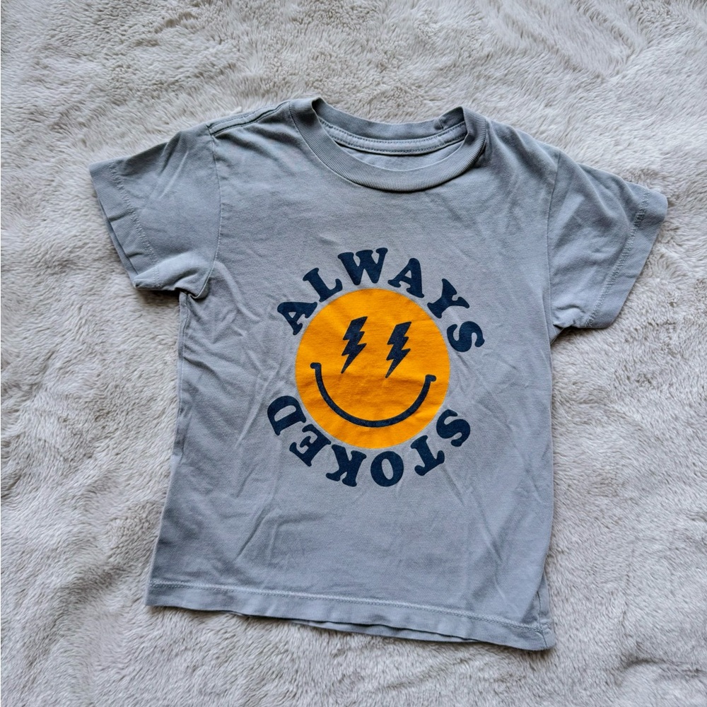 Gray Kids Shirt with Yellow Graphic